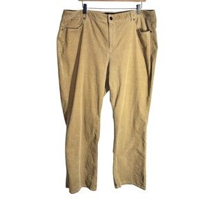 Talbots Curvy Tan Corduroy Pants Size 22